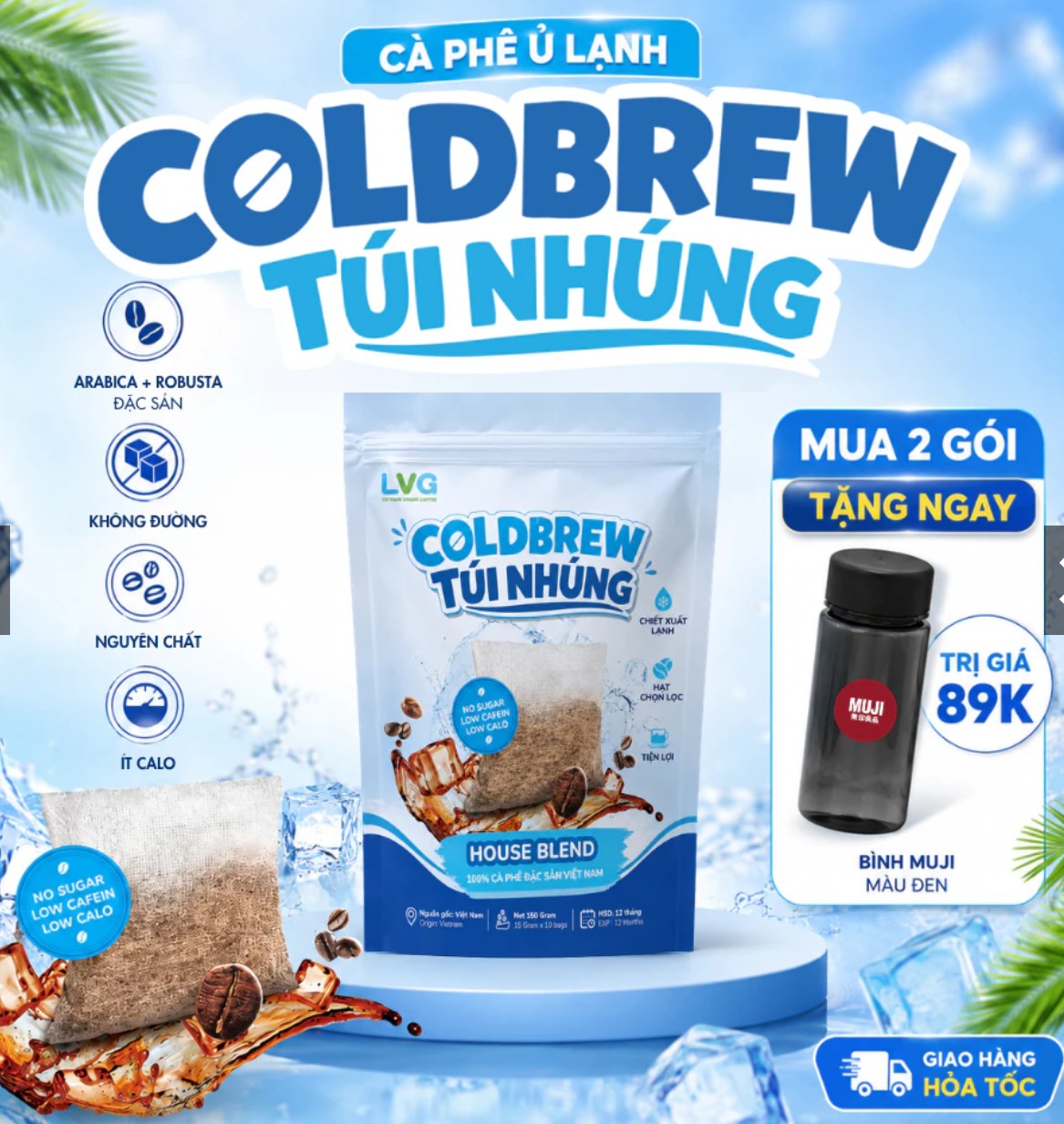 Gói Cold Brew Liên Việt Green bán lẻ